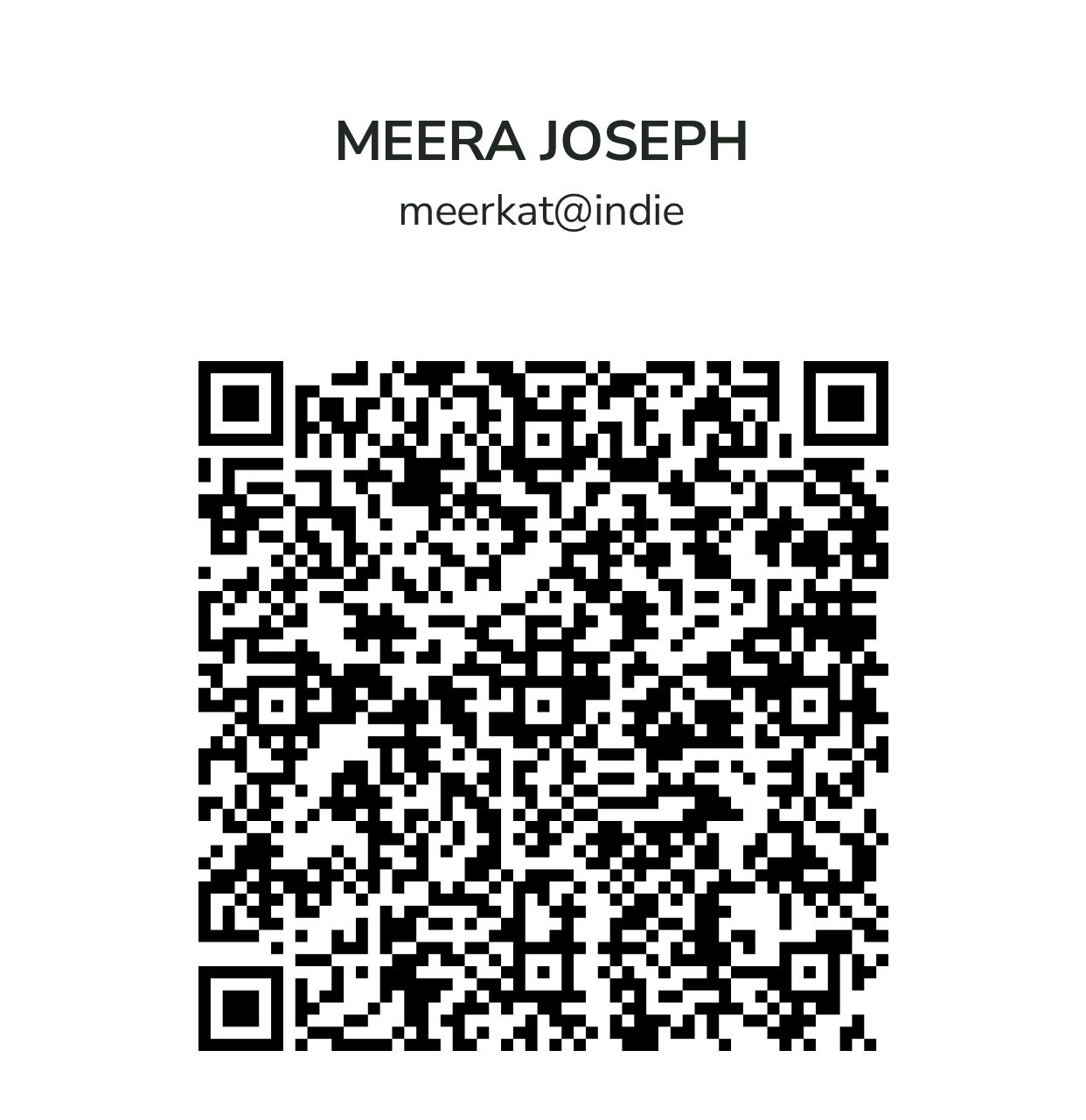 UPI payment QR code for Meera Joseph